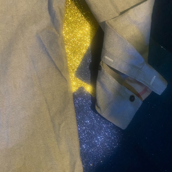 BURBERRY BRIT MEN’s LIGHT GREY-BLUE VINTAGE AUTHENTIC FULL-SLEEVE Shirt RARE LUX - Picture 11 of 16